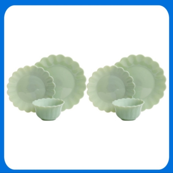 ❤️ New Pioneer Woman Timeless Beauty Jade 2-Pack Dinnerware Sets - Picture 1 of 9